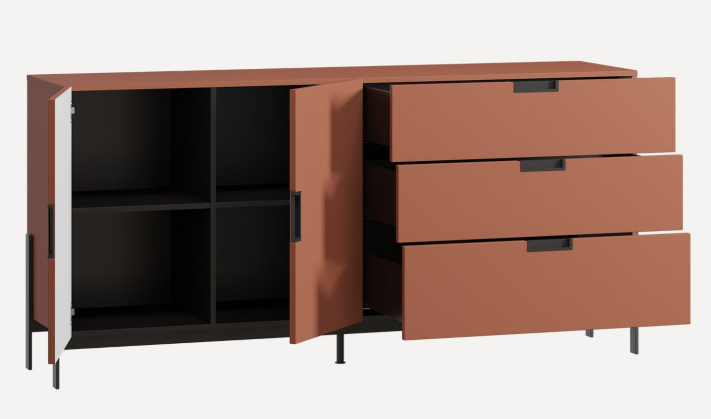 Bedside table Liges-3 Terracota