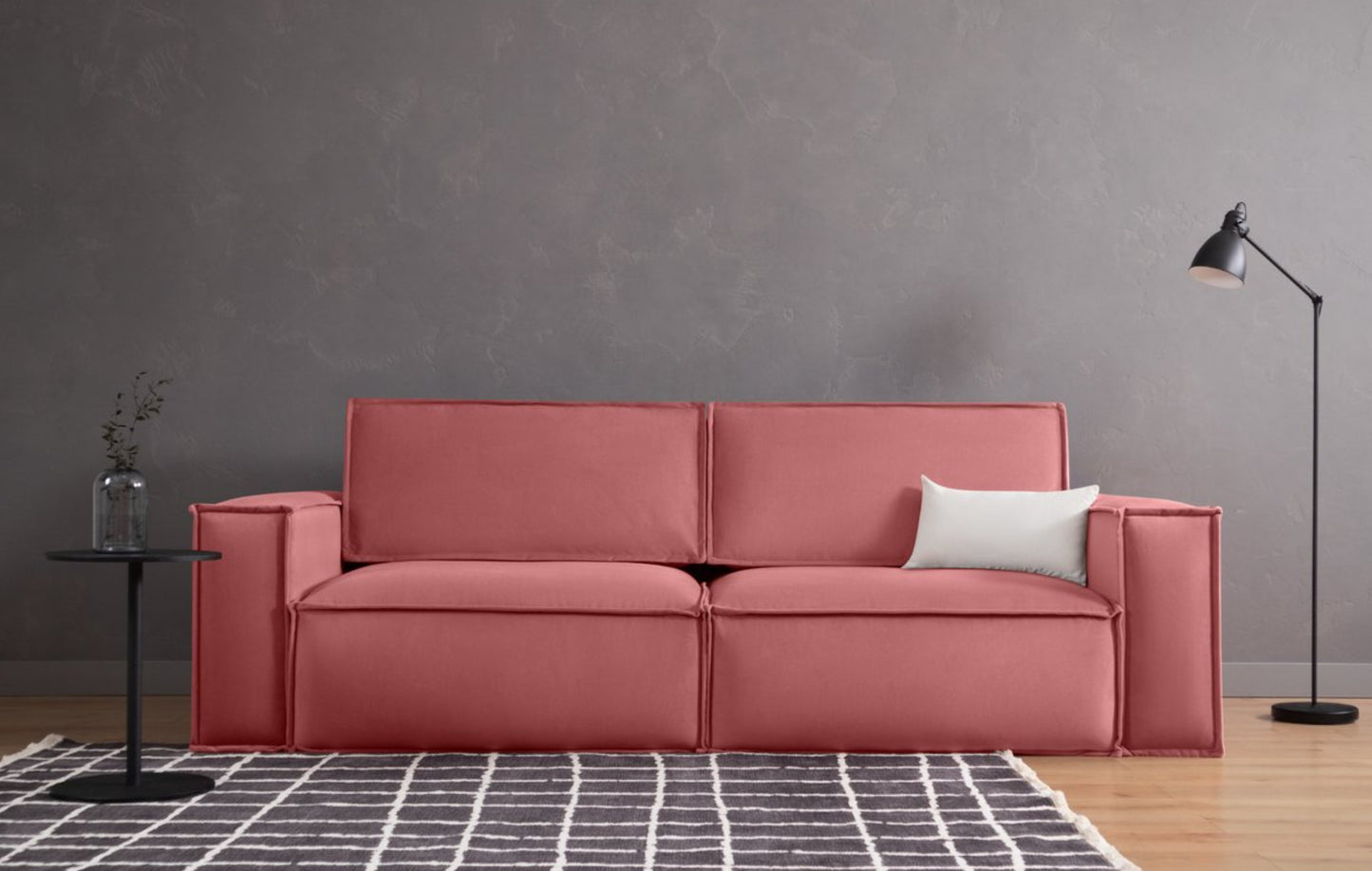 Sofa straight Eby Velvet Coral